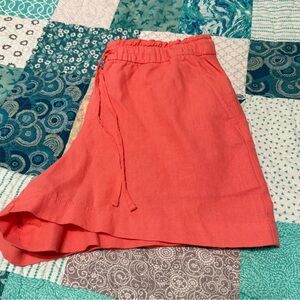 GAP Bright Coral Linen Shorts